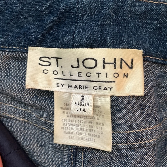 ST JOHN COLLECTION EXCELLENT CONDITION SIZE 2 dark denim - Picture 3 of 4